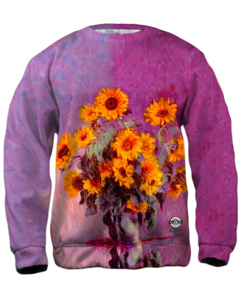 Monet -"Sunflowers" (1881) Mens Sweatshirt