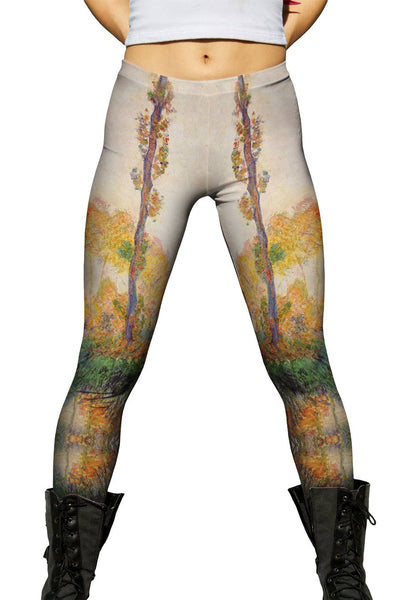 Monet -"Poplars in Autumn" (1891) Womens Leggings