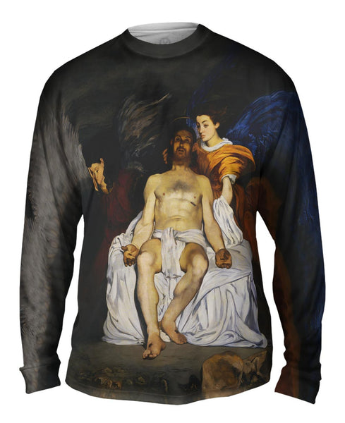 Edouard Manet -"Dead Christ with Angels" (1864) Mens Long Sleeve