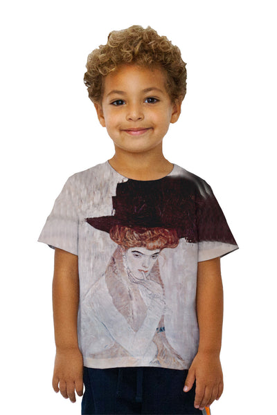 Kids Gustav Klimt -"Lady in White" (1910)&nbsp;Kids T-Shirt
