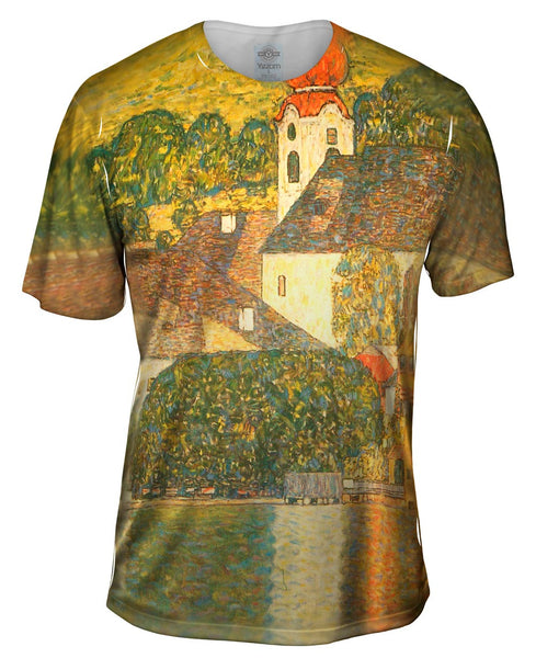 Gustav Klimt -"Church in Unterach" (1916) Mens T-Shirt
