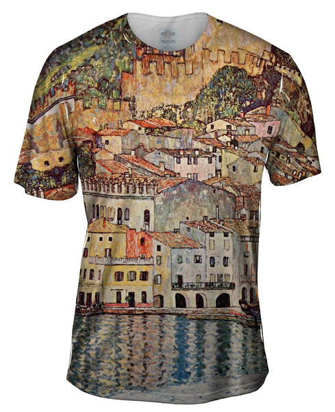 Gustav Klimt -"Malcesine Lake Garda" (1913) Mens T-Shirt