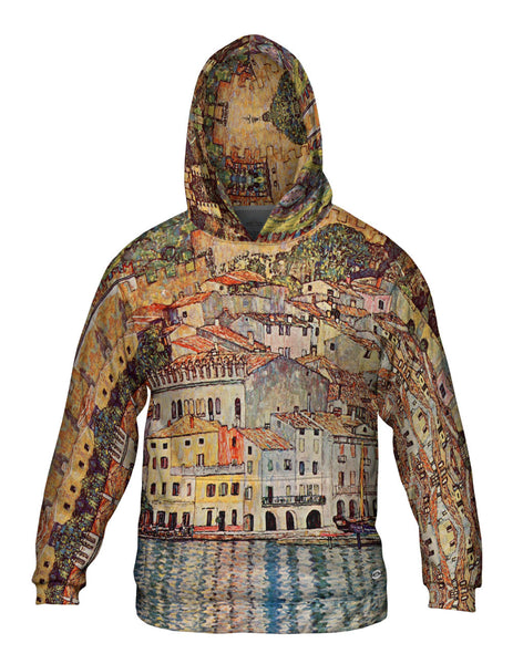 Gustav Klimt -"Malcesine Lake Garda" (1913) Mens Hoodie Sweater