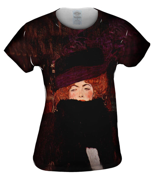 Gustav Klimt -"Lady with Hat and Featherboa" (1909) Womens Top