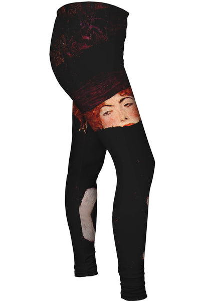 Gustav Klimt -"Lady with Hat and Featherboa" (1909)&nbsp;Womens Leggings