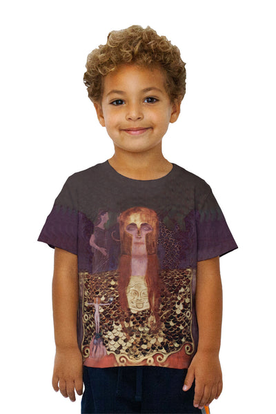 Kids Gustav Klimt -"Pallas Athena" (1898)&nbsp;Kids T-Shirt