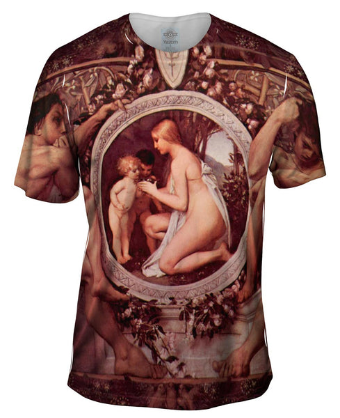 Gustav Klimt -"Idyll" (1884) Mens T-Shirt