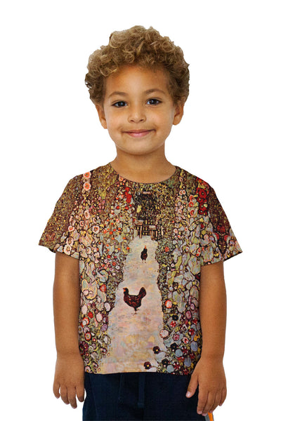 Kids Gustav Klimt -"Garden with Roosters" (1917)&nbsp;Kids T-Shirt