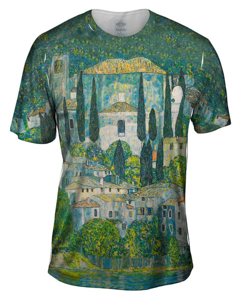 Gustav Klimt -"Church in Cassone" (1913) Mens T-Shirt