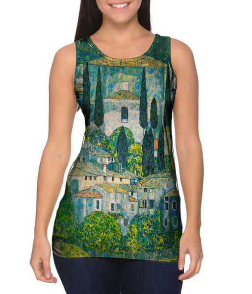 Gustav Klimt -"Church in Cassone" (1913)&nbsp;Womens Tank Top