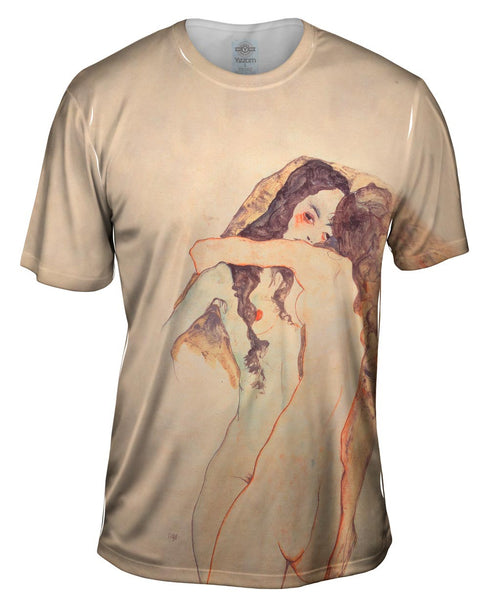 Schiele -"Duo Nude Women" (1911) Mens T-Shirt