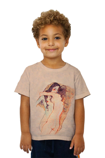 Kids Schiele -"Duo Nude Women" (1911) Kids T-Shirt