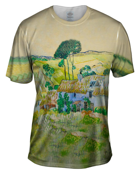 Van Gogh -"Farms Near Auvers" (1890) Mens T-Shirt