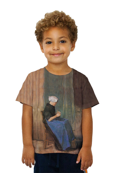 Kids Van Gogh -"Woman Knitting" (1881)&nbsp;Kids T-Shirt