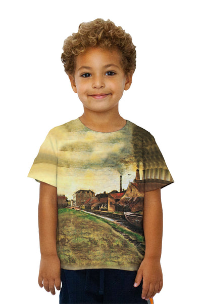 Kids Van Gogh -"Iron Mill in the Hague" (1882)&nbsp;Kids T-Shirt