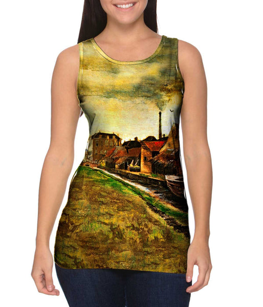 Van Gogh -"Iron Mill in the Hague" (1882) Womens Tank Top