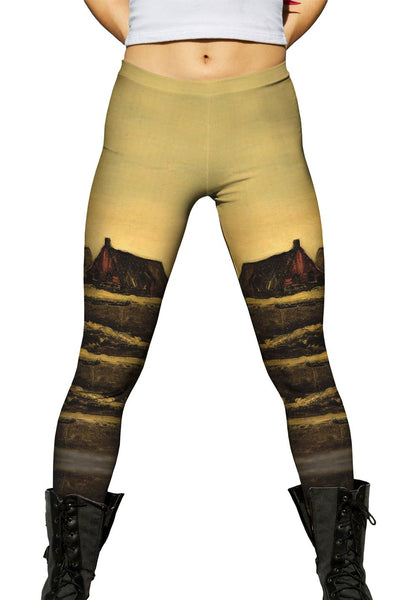 Van Gogh -"Cottages" (1883)&nbsp;Womens Leggings