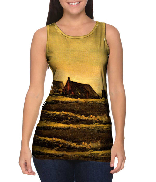 Van Gogh -"Cottages" (1883)&nbsp;Womens Tank Top