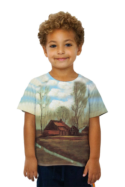 Kids Van Gogh -"Farmhouses Among Trees" (1883)&nbsp;Kids T-Shirt