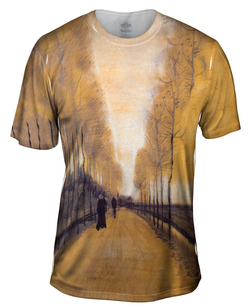 Van Gogh -"Alley Bordered by Trees" (1884) Mens T-Shirt