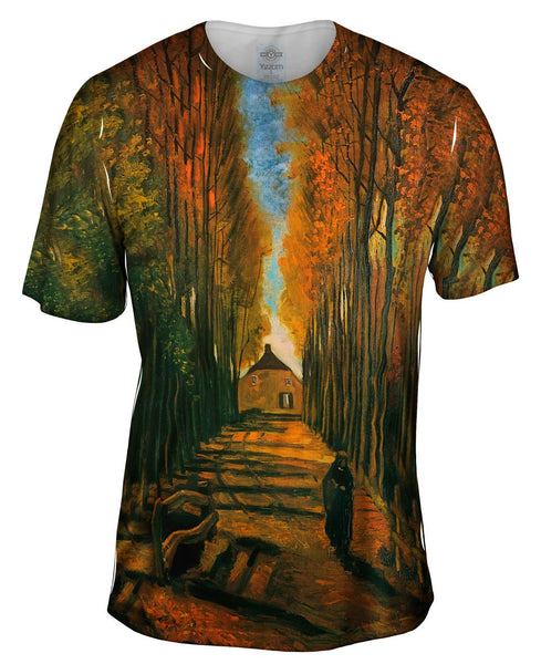 Van Gogh -"Avenue of Poplars" (1884) Mens T-Shirt