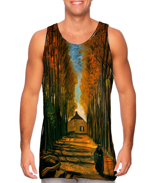 Van Gogh -"Avenue of Poplars" (1884)&nbsp;Mens Tank Top