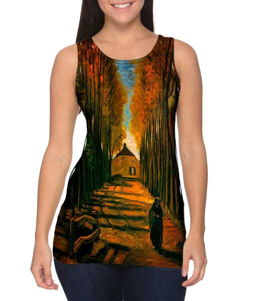 Van Gogh -"Avenue of Poplars" (1884)&nbsp;Womens Tank Top
