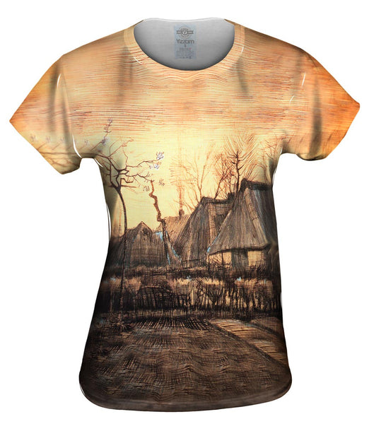 Van Gogh -"Houses with Thatched Roofs" (1884) Womens Top