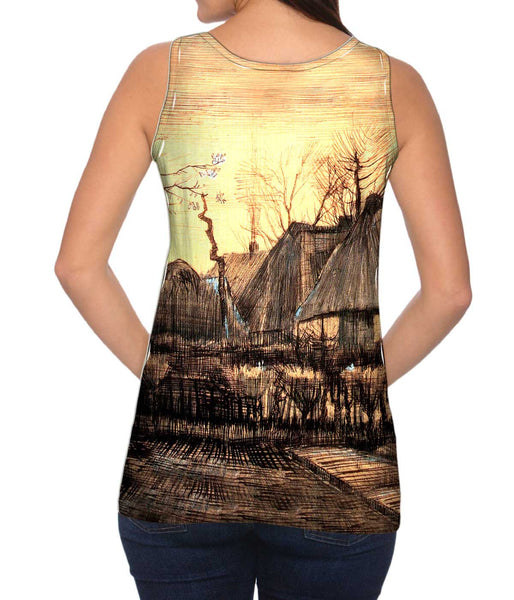 Van Gogh -"Houses with Thatched Roofs" (1884)&nbsp;Womens Tank Top