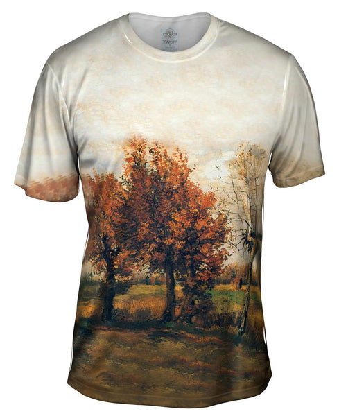 Van Gogh -"Autumn Landscape with Trees" (1885) Mens T-Shirt