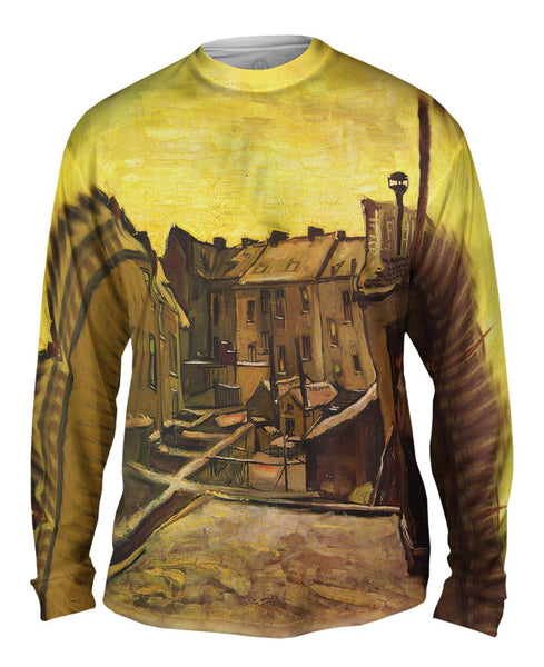 Van Gogh -"Backyard of Old Houses" (1885) Mens Long Sleeve