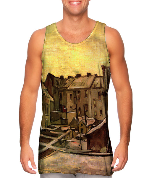 Van Gogh -"Backyard of Old Houses" (1885)&nbsp;Mens Tank Top