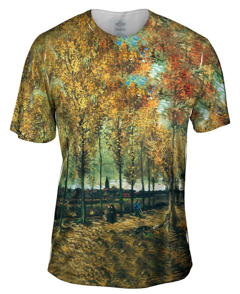 Van Gogh -"Lane with Poplars" (1885) Mens T-Shirt