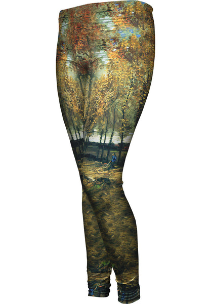 Van Gogh -"Lane with Poplars" (1885)&nbsp;Womens Leggings