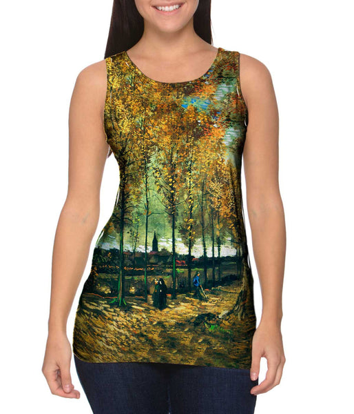 Van Gogh -"Lane with Poplars" (1885)&nbsp;Womens Tank Top