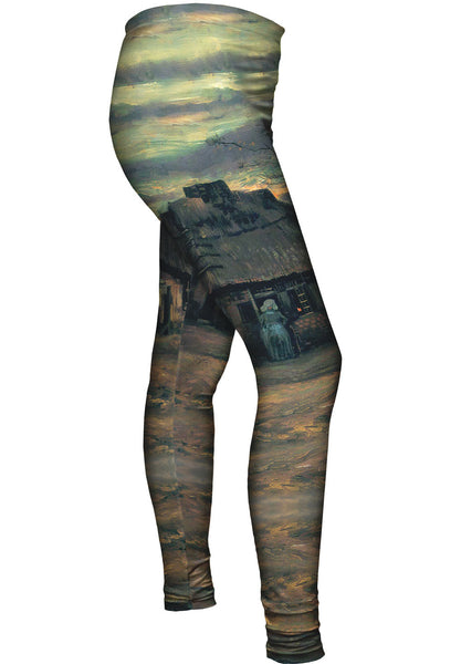 Van Gogh -"Straw Hats at Dusk" (1885)&nbsp;Womens Leggings