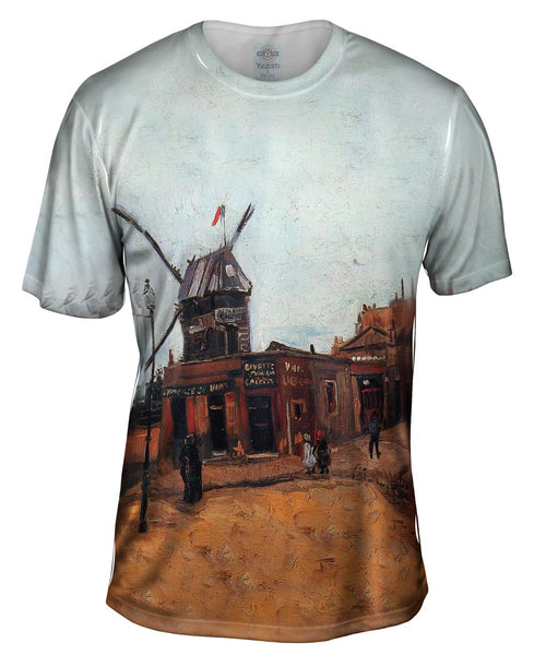 Van Gogh -"Moulin de Galette" (1886) Mens T-Shirt