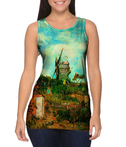 Van Gogh -"Moulin de Gallete III" (1886) Womens Tank Top
