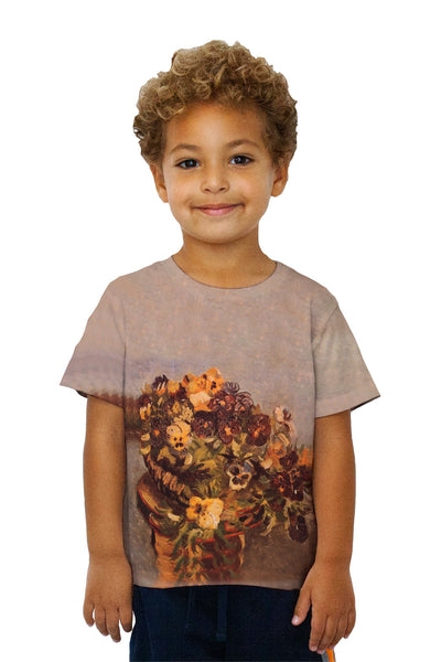 Kids Van Gogh -"Tambourine with Pansies" (1886)&nbsp;Kids T-Shirt