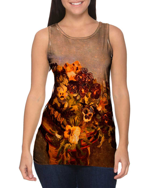 Van Gogh -"Tambourine with Pansies" (1886)&nbsp;Womens Tank Top