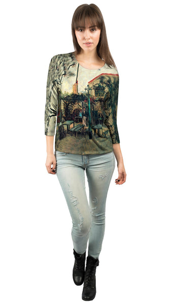 Van Gogh -"Terrace of La Guinguette" (1886)&nbsp;Womens 3/4 Sleeve