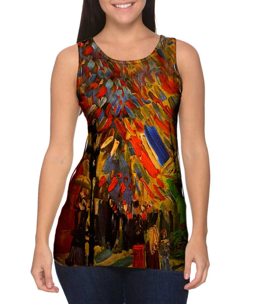 Van Gogh -"Celebration in Paris" (1886)&nbsp;Womens Tank Top