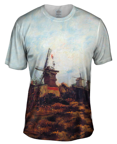 Van Gogh -"Mill of Blute End" (1886) Mens T-Shirt