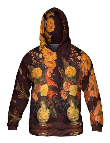 Van Gogh -"Vase with Asters" (1886) Mens Hoodie Sweater