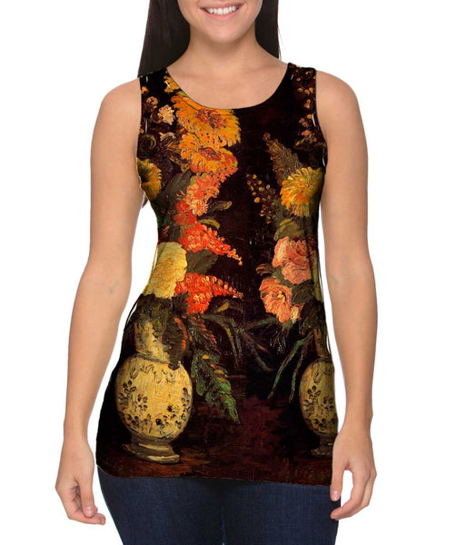 Van Gogh -"Vase with Asters" (1886) Womens Tank Top