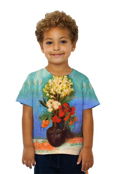 Kids Van Gogh -"Vase with Carnations" (1886) Kids T-Shirt