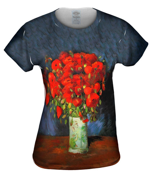 Van Gogh -"Vase with red Poppies" (1886) Womens Top