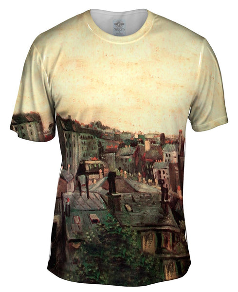 Van Gogh -"Backs of Houses" (1886) Mens T-Shirt