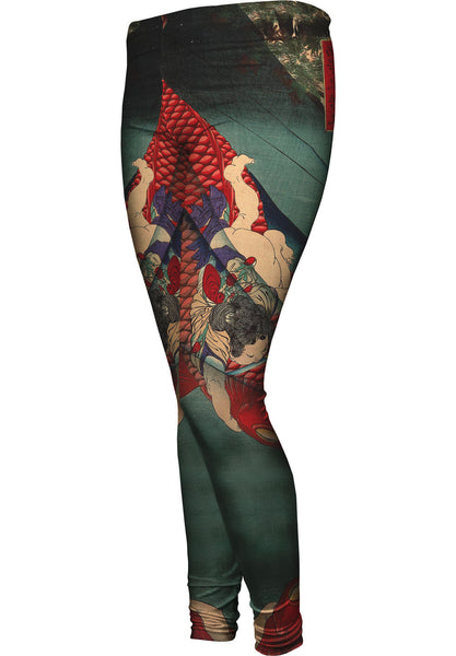 Japan - Yoshitoshi -"Saito no Oniwakamaru" (1872) Womens Leggings
