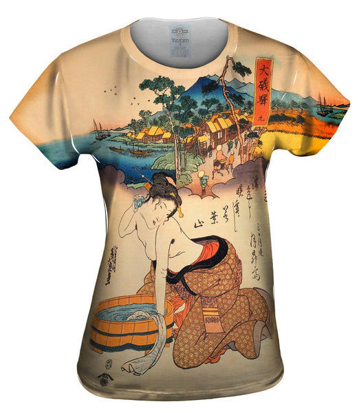 Japan - Keisai Eisen -"Woman Bath" Womens Top